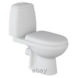 Modern Compact Cova Close Coupled Toilet wc pan Soft Close Seat open back