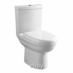 Modern Compact Short Projection Bathroom Close Coupled Toilet WC Soft Close