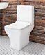Modern Compact Square Short Projection Toilet Wc Close Coupled Slim Soft Seat