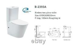 Modern Rimless Ceramic Coupled Toilet Set Fully BTW + Seat + Free Delivery