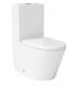 Modern Round Rimless Closed Coupled Wc Toilet With Cistern And Soft Close Seat
