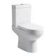 Modern White Ceramic Round Toilet Close Coupled Bathroom Pan & Seat Wc 680mm
