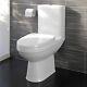 Modern White Close Coupled Toilet With Cistern Soft Close Seat