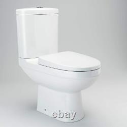 Modern White Close Coupled Toilet with Cistern Soft Close Seat