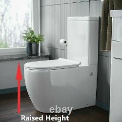 NEW Luxurious Comfort Raised Height Close Coupled Toilet WC Disabled Elderly