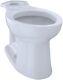 New Toto C244ef#01 Entrada Close Coupled Elongated Toilet Bowl, White White