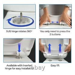Oval Round BTW Close Coupled Modern Toilet Soft Close Seat + Free Pan Connector