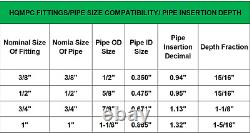 Pex Fitting Straight Coupling Push Fit PEX Fittings 1/2, Push-To-Connect Copper