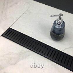 Powerful Linear Shower Drain 48 High Flow Stainless Steel Brushed Finish