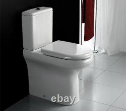 RAK 625mm Rimless Toilet Compact Deluxe Close Coupled Fully Back To Wall WC Pan