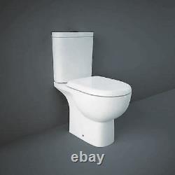 RAK Ceramics Tonique Close Coupled Toilet WC Soft Close Seat Full Access White