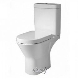 RAK Resort Maxi Rimless Close Coupled Full Access Toilet Pan WC Pack Soft Seat