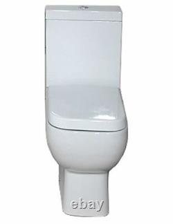 RAK Series 600 Square Short Projection close coupled Toilet Wc Soft Close Seat