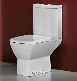 RAK Summit Close Coupled WC Pan With Soft Close Toilet Seat 650mm