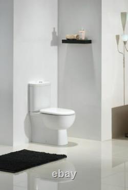RAK Tonique Fully BTW Close Coupled WC Toilet Pan Soft Close Toilet Seat 625mm