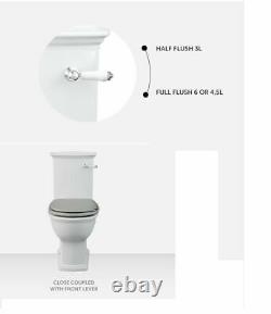 RAK Washington Close Coupled Toilet Pan WC Soft Seat Lever cistern