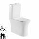 Rimless Comfort Height Doc M Toilet Pan Wc Disabled Close Coupled Slim Soft Seat