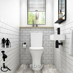 Rimless Comfort Height Doc M Toilet Pan WC Disabled Close Coupled slim soft seat
