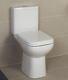 Rosa Square Compact Short Projection Close Coupled Toilet Pan Wc Soft Seat