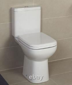 Rosa Square Compact Short Projection Close Coupled Toilet Pan WC soft seat