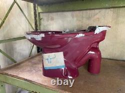 Royal Doulton Optima close coupled S trap syphonic pan in Burgundy