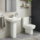 Seren Close Coupled Toilet And Full Pedestal Basin Suite