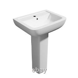 Seren Close Coupled Toilet and Full Pedestal Basin Suite