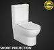 Short Projection Close Coupled Toilet Wc Soft Closing Seat Cistern Modern New