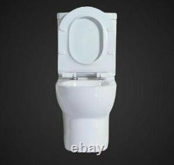 Short Projection Close Coupled Toilet WC Soft Closing Seat Cistern Modern NEW
