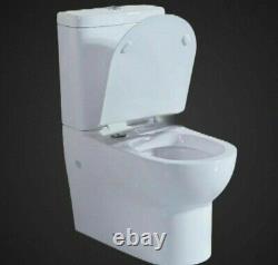 Short Projection Close Coupled Toilet WC Soft Closing Seat Cistern Modern NEW