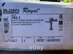 Sloan Royal 192-1 Concealed Urinal Flushometer List $462