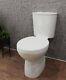 Sm-art Round Rimless Open Back Close Coupled Toilet Pan Wc Slim Close Soft Seat