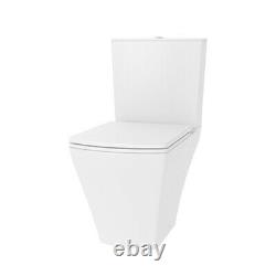 Square Compact Short Projection Close Coupled Toilet Cistern Quick Release seat