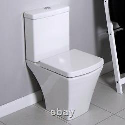 Square Compact Short Projection Close Coupled Toilet Cistern seat Basin vanity