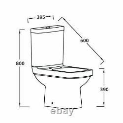 Square Compact clock room Short Projection Close Coupled Toilet basin pedestal
