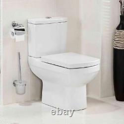 Square Compact clock room Short Projection Close Coupled Toilet basin pedestal