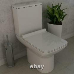 Square Rimless Close Coupled Toilet & Soft Close Seat