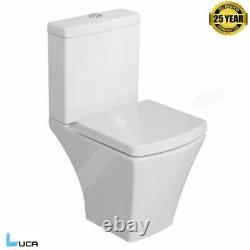 Square Toilet Rimless Open Back Close Coupled Modern Soft Close Seat Connector