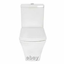 Square Toilet Rimless Open Back Close Coupled Modern Soft Close Seat Connector