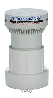 Studor 20341 Mini-Vent Air Admittance Valve with PVC Adapter, 1-1/2- or 2-Inc