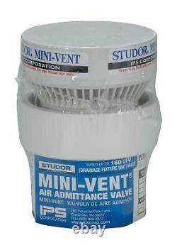 Studor 20341 Mini-Vent Air Admittance Valve with PVC Adapter, 1-1/2- or 2-Inc