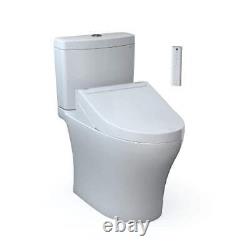 TOTO 2-Pcs Toilet 0.9/1.28-GPF Dual Flush Elongated Cotton White with Washlet Seat