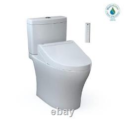 TOTO 2-Piece Toilet 0.9/1.28 GPF Dual Flush Heated Washlet Seat Elongated White