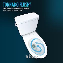 TOTO Drake Two-Piece Elongated 1.28 GPF TORNADO FLUSH Toilet with CEFIONTECT