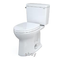 TOTO Drake Two-Piece Elongated 1.28 GPF TORNADO FLUSH Toilet with CEFIONTECT