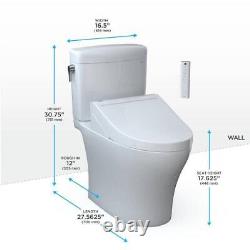 TOTO Elongated Dual Flush Toilet with C5-Washlet Seat 0.9/1.28-GPF White (2-Piece)