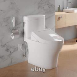 TOTO Elongated Dual Flush Toilet with C5-Washlet Seat 0.9/1.28-GPF White (2-Piece)