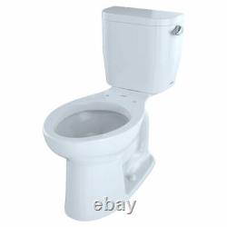 TOTO Entrada Close Coupled Elongated Toilet Right Hand Trip Lever, Cotton