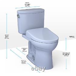 TOTO MW4544726CEFG#01 WASHLET+ Drake II Two-Piece Elongated 1.28 GPF Toilet and