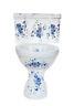 Trtc Floral Blue & White Close Coupled Toilet Traditional Victorian Edwardian